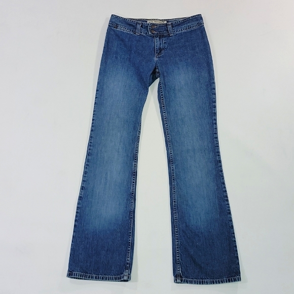 AMERICAN EAGLE ♡ Sweet Vintage Denim Slit Back Pockets Blue Jeans Size 2 Reg - Picture 1 of 15
